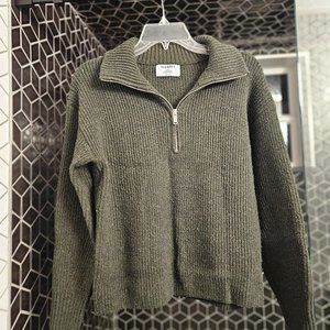 Old Navy Olive Green Quarter Zip Sweater